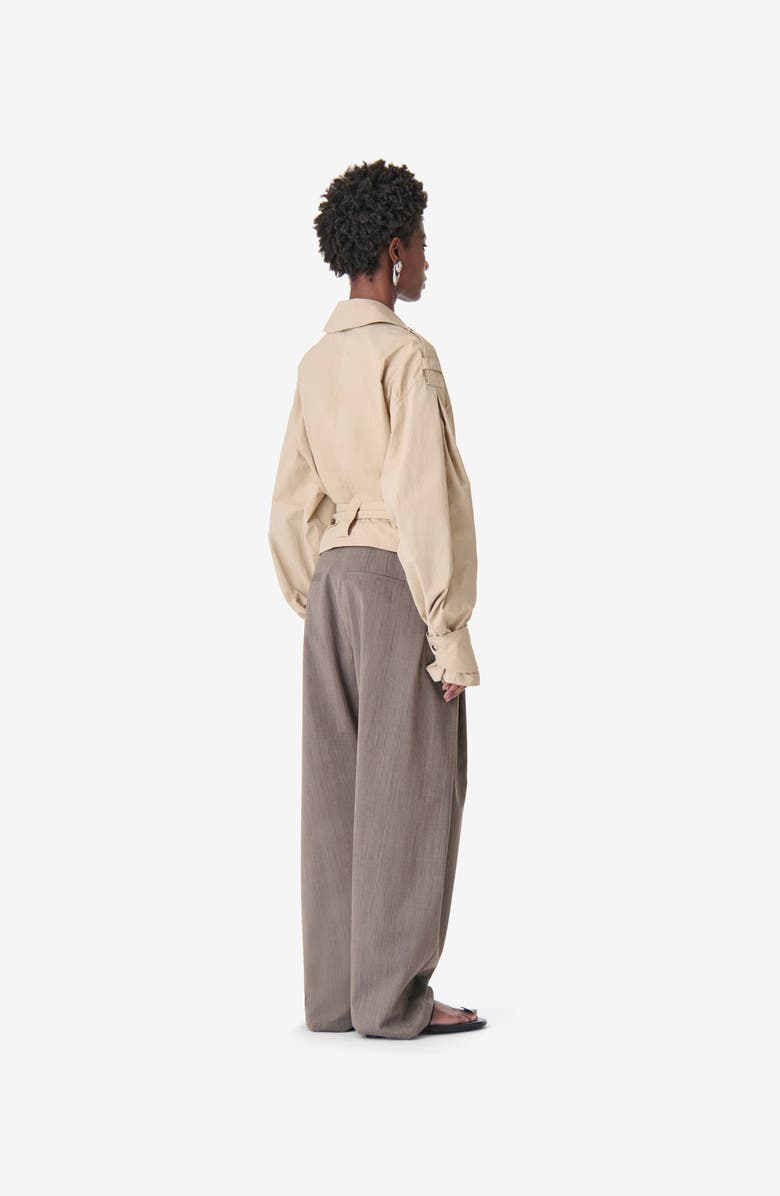 IRO Zynia Cropped Trench Jacket, Alternate, color, Sea Shell