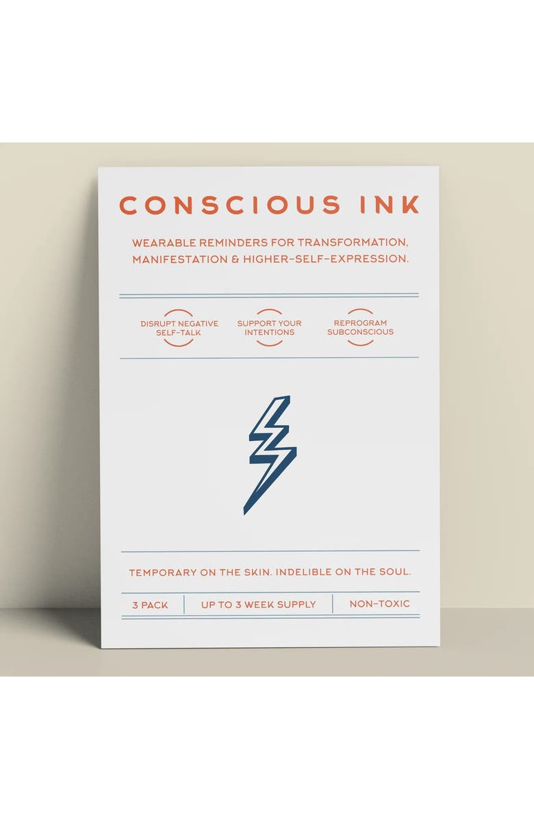 Conscious Ink Lightning Bolt Access Cap + Ink, Alternate, color, Grey