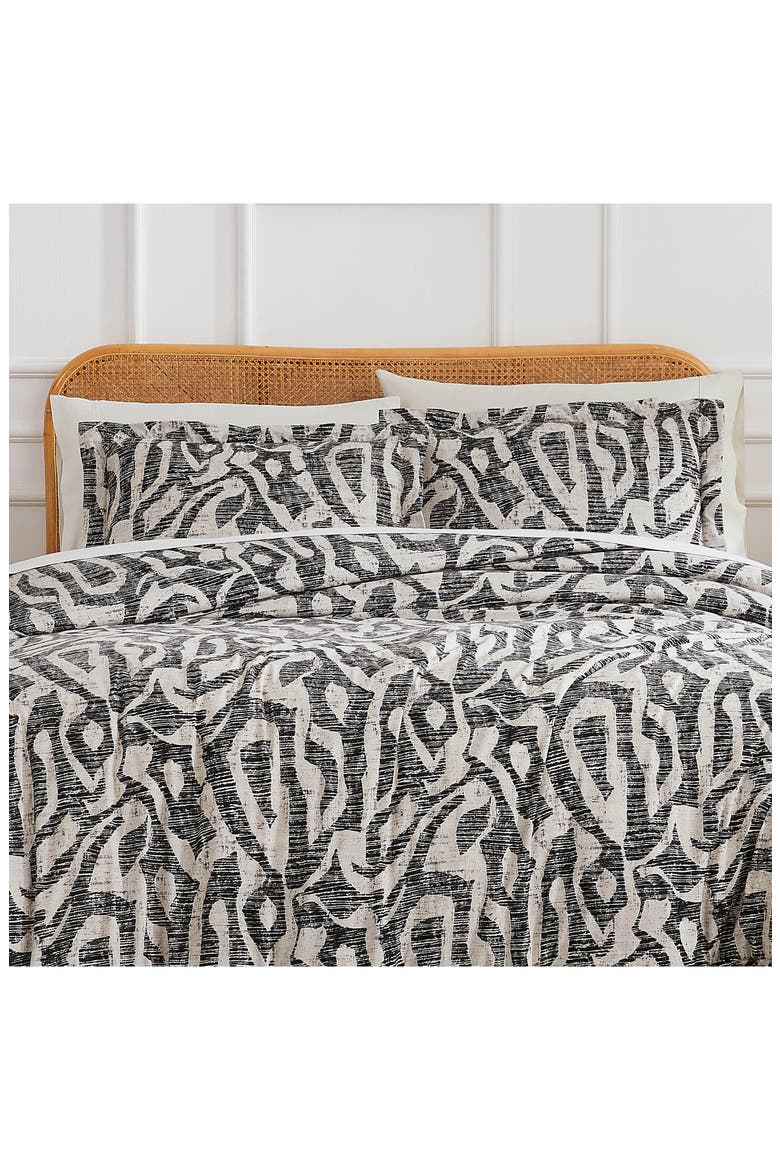 Khari Reversible Duvet & Sham Set, Alternate, color, CHARCOAL