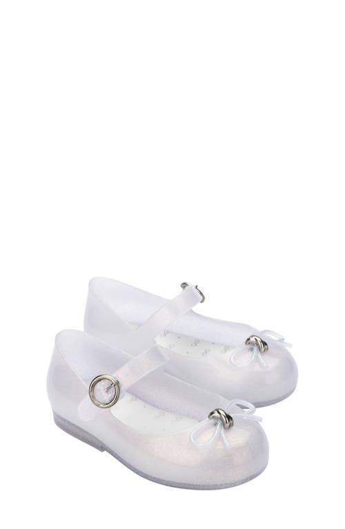 Mini Melissa Sweet Mary Jane Flat In Holographic Glass