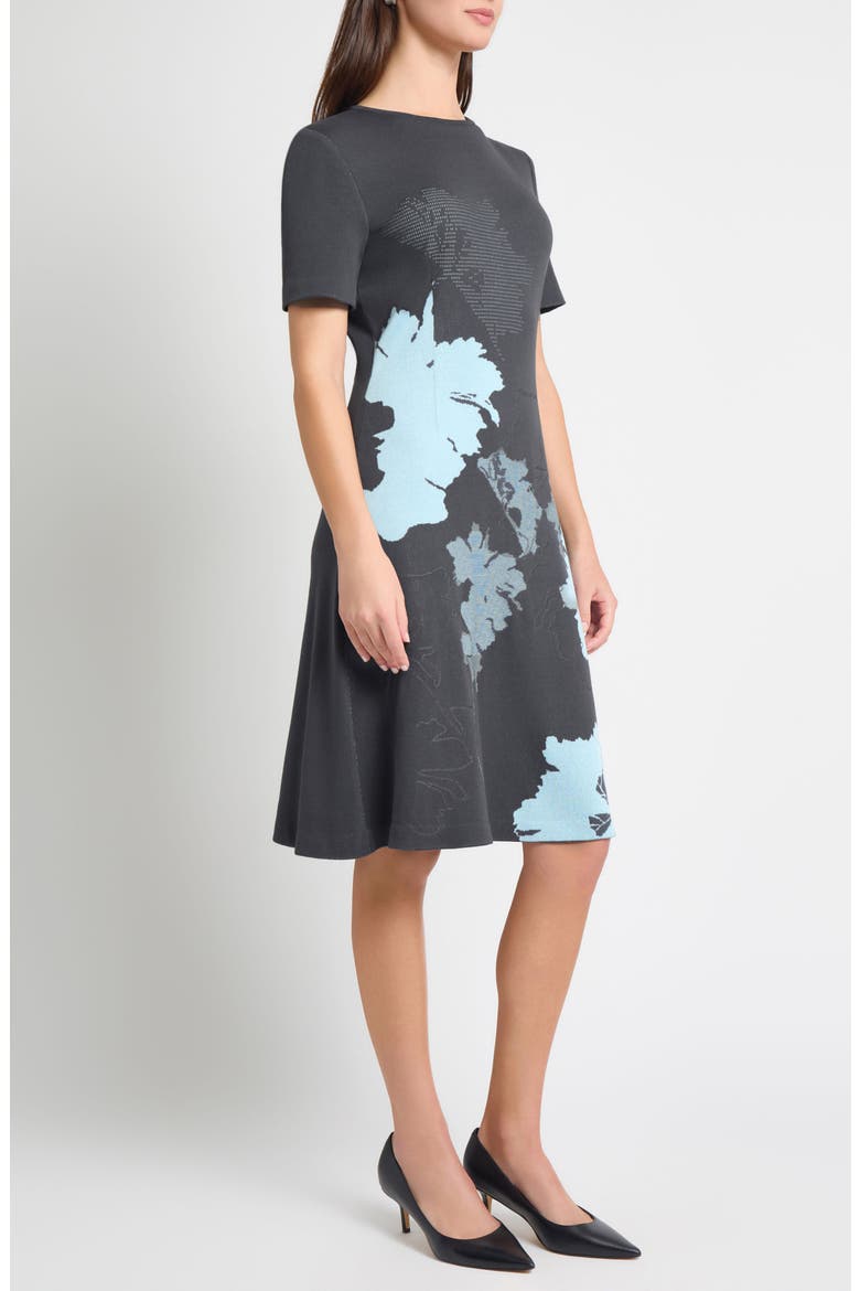 Abstract Floral A-Line Dress, Alternate, color, DAWN/ GRANITE