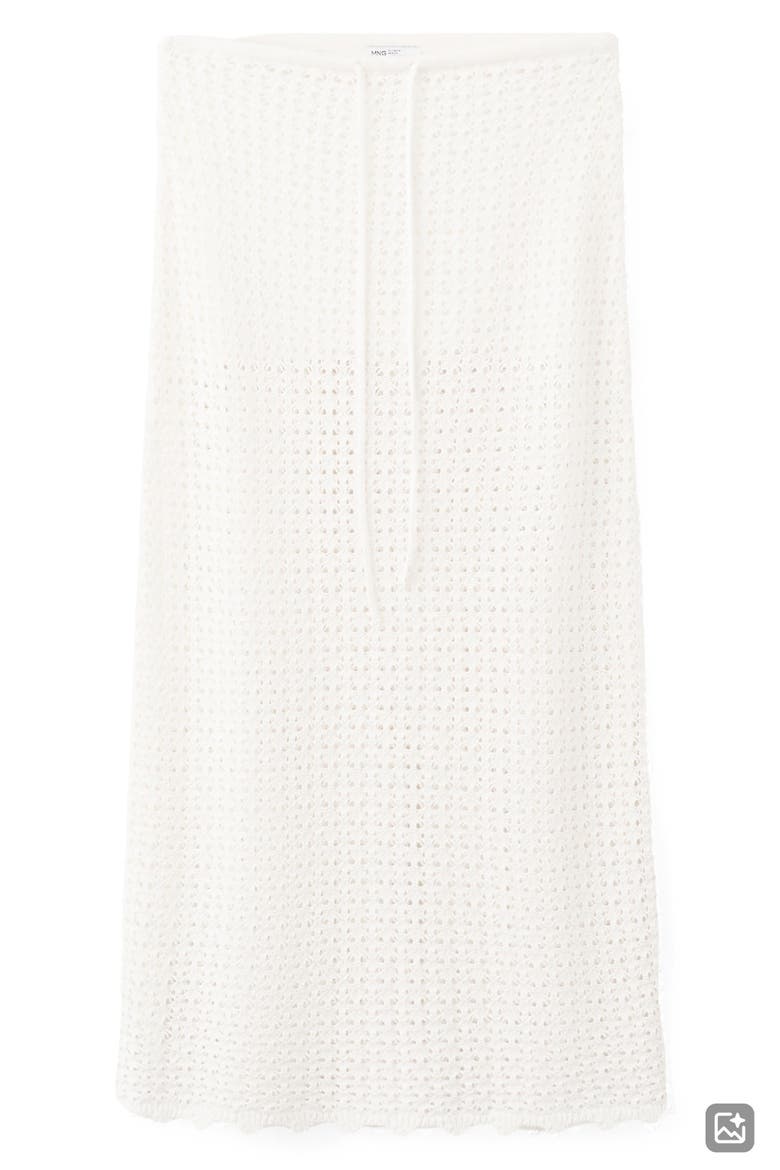 Kids' Cotton Pointelle Knit Maxi Skirt, Main, color, WHITE