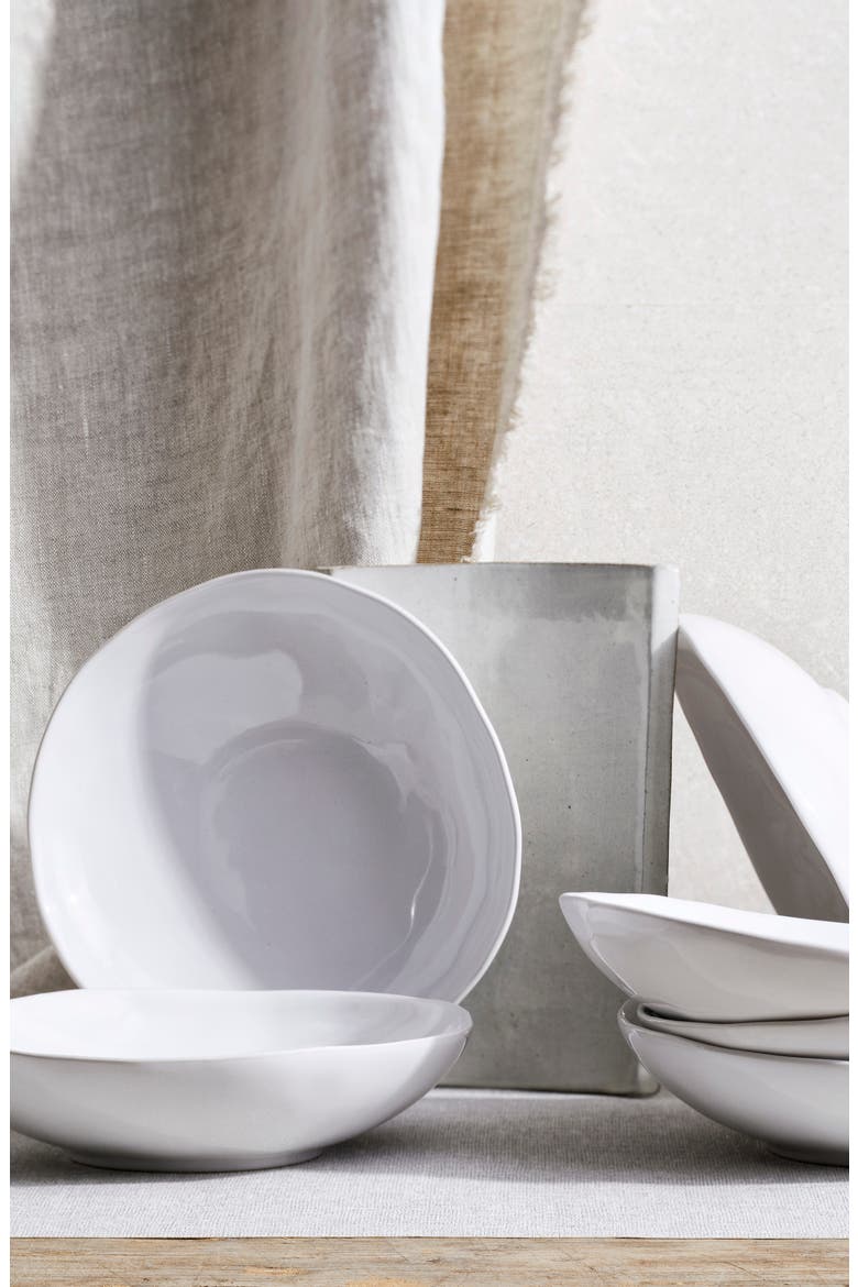 Portobello Set of 6 Pasta Bowls, Main, color, WHITE