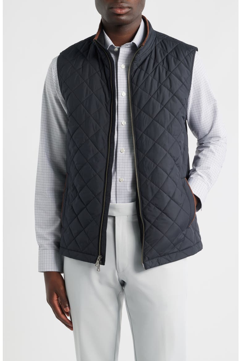 Brentwood Quilted Vest, Main, color, BLACK