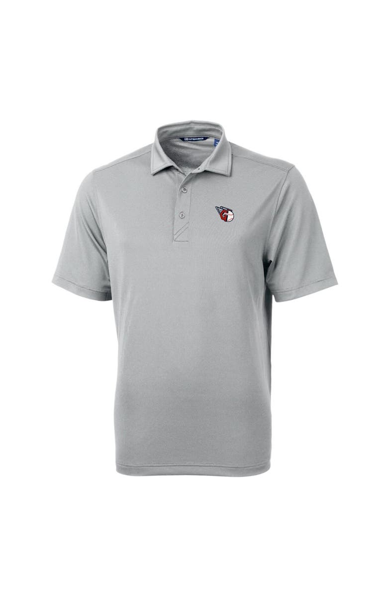 Cutter & Buck Men's Cutter & Buck  Pewter Cleveland Guardians Big & Tall Virtue Eco Pique Recycled Polo, Alternate, color, 