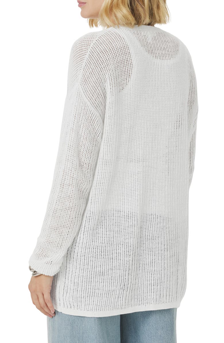 Splendid Yasmine Cotton and Linen Cardigan, Alternate, color, White