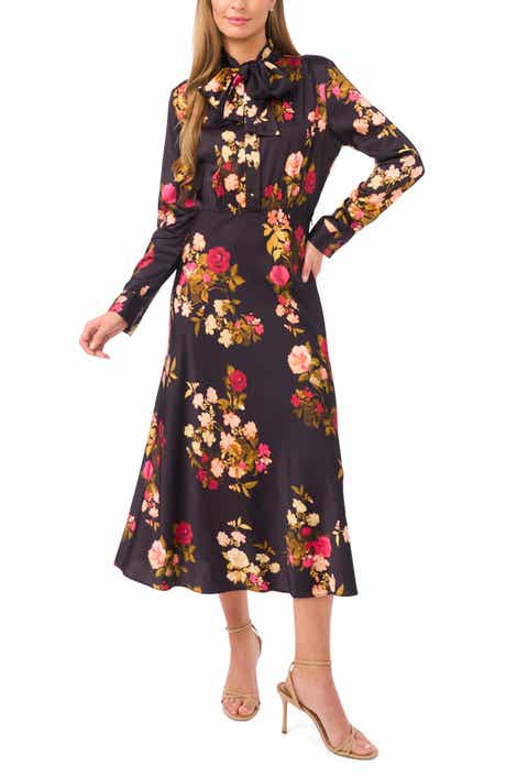 Ted Baker Alessandra Long Sleeve Tie Neck Shirtdress