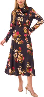 Ted Baker Alessandra Long Sleeve Tie Neck Shirtdress