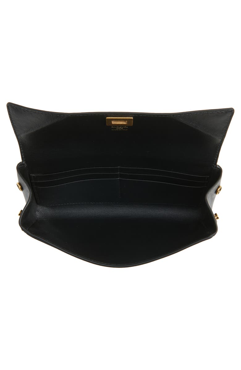 Balenciaga Rodeo Leather Continental Wallet, Alternate, color, 1000 Black