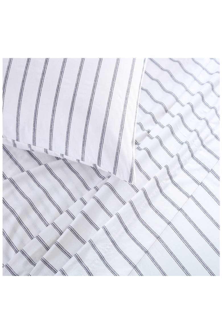 Trenton Stripe 200 Thread Count Cotton Percale Sheet Set, Alternate, color, LIGHT PASTEL GREY