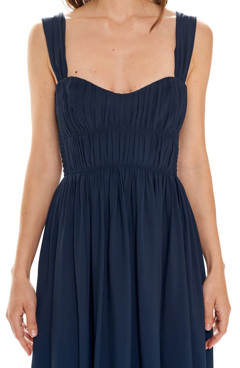 La Ligne Sweetheart Neck Smock Bodice Dress, Alternate, color, 