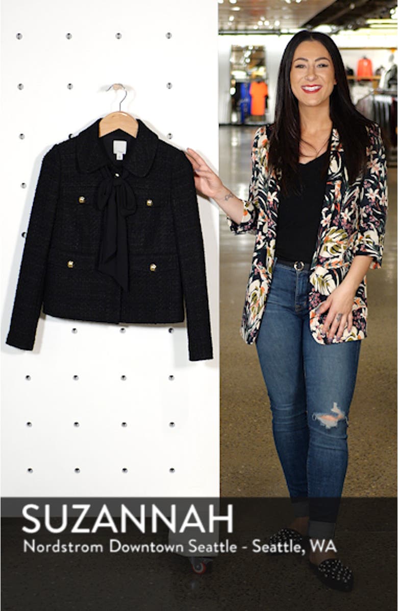 x Atlantic-Pacific Bow Detail Tweed Jacket, sales video thumbnail