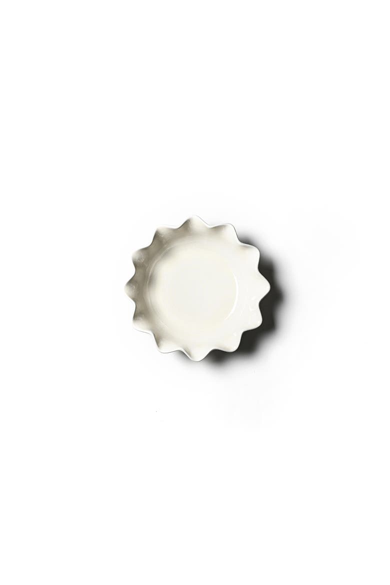 Signature White Ruffle Entree Bowl, Alternate, color, White