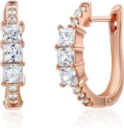 SUZY LEVIAN Cubic Zirconia Huggie Hoop Earrings