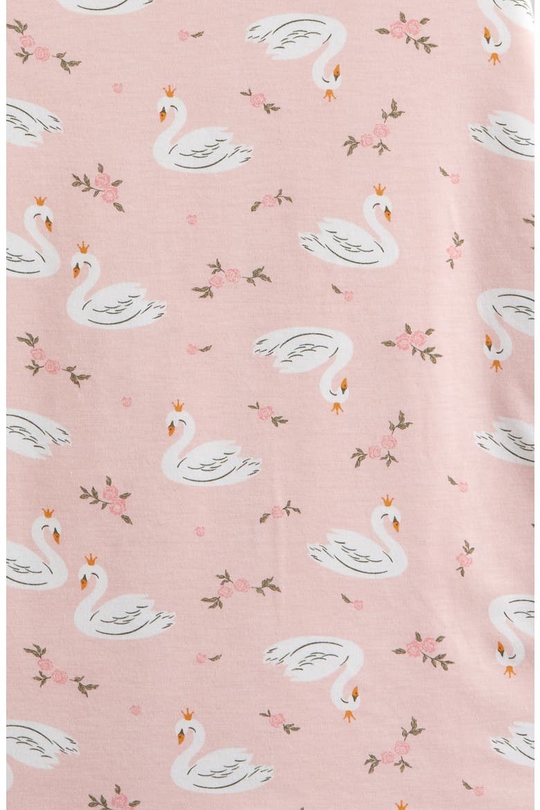 Cozy Wearable Blanket, Alternate, color, PINK LOTUS SWAN BOUQUET