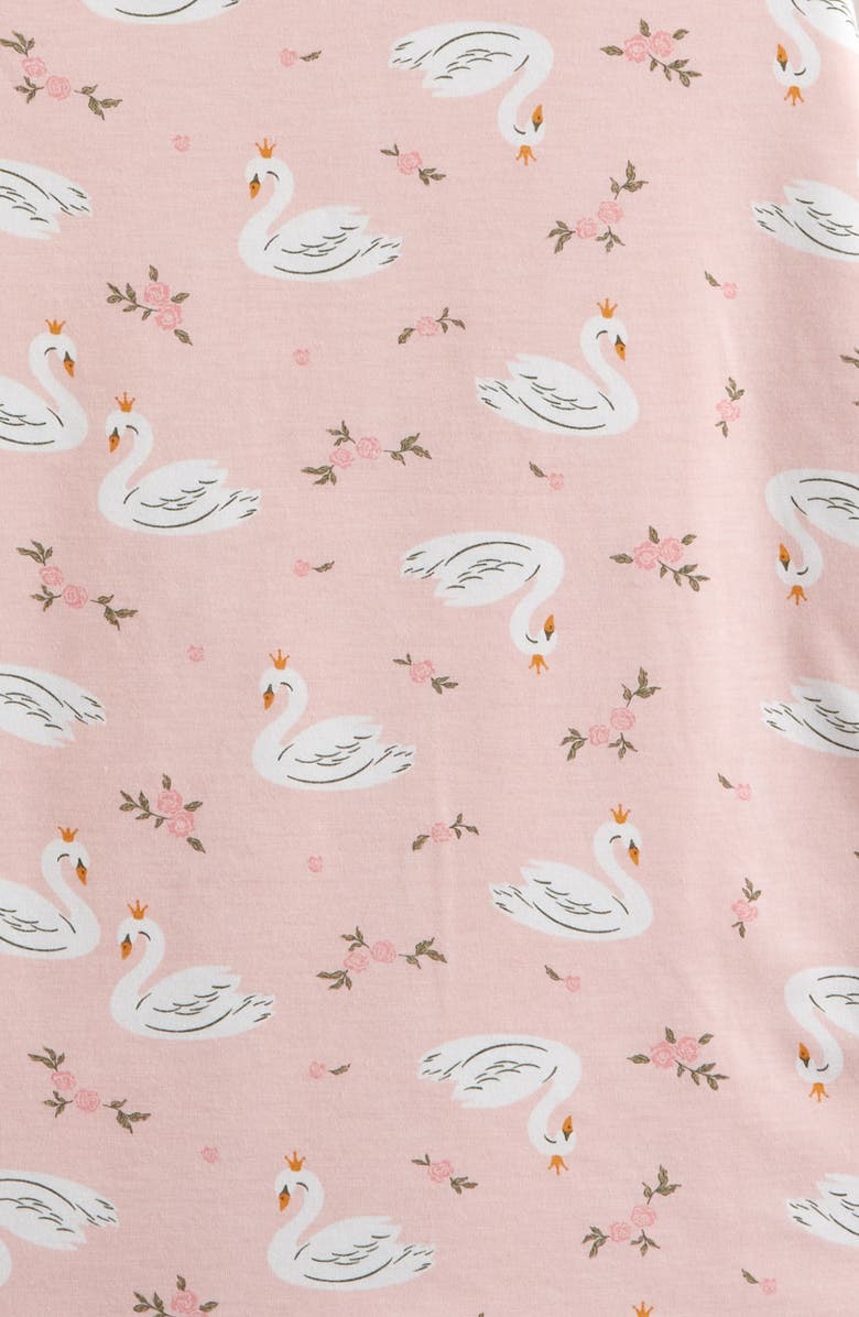 Nordstrom Cozy Wearable Blanket, Alternate, color, Pink Lotus Swan Bouquet