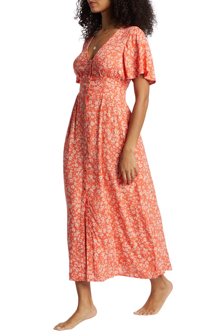 Floral Dreamer Print Maxi Dress, Alternate, color, PAPAYA