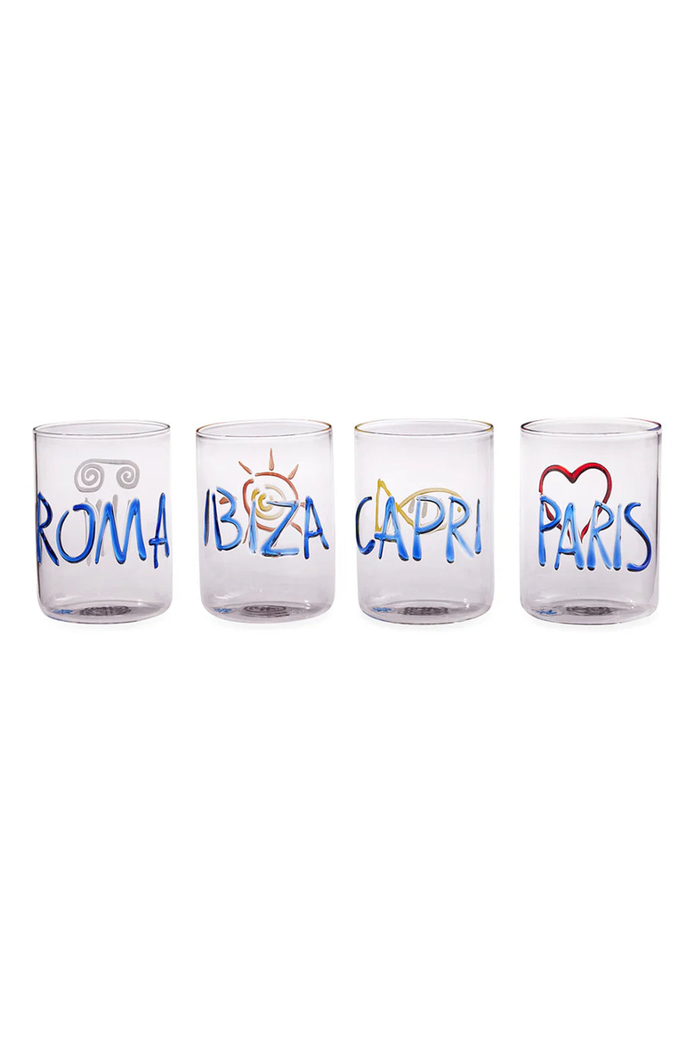 Jet Set Glassware Set, Main, color, Blue