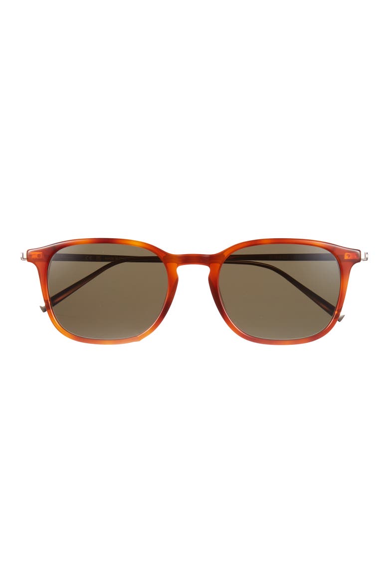 Salvatore Ferragamo Classic Logo 53mm Gradient Rectangle Sunglasses, Main, color, TORTOISE