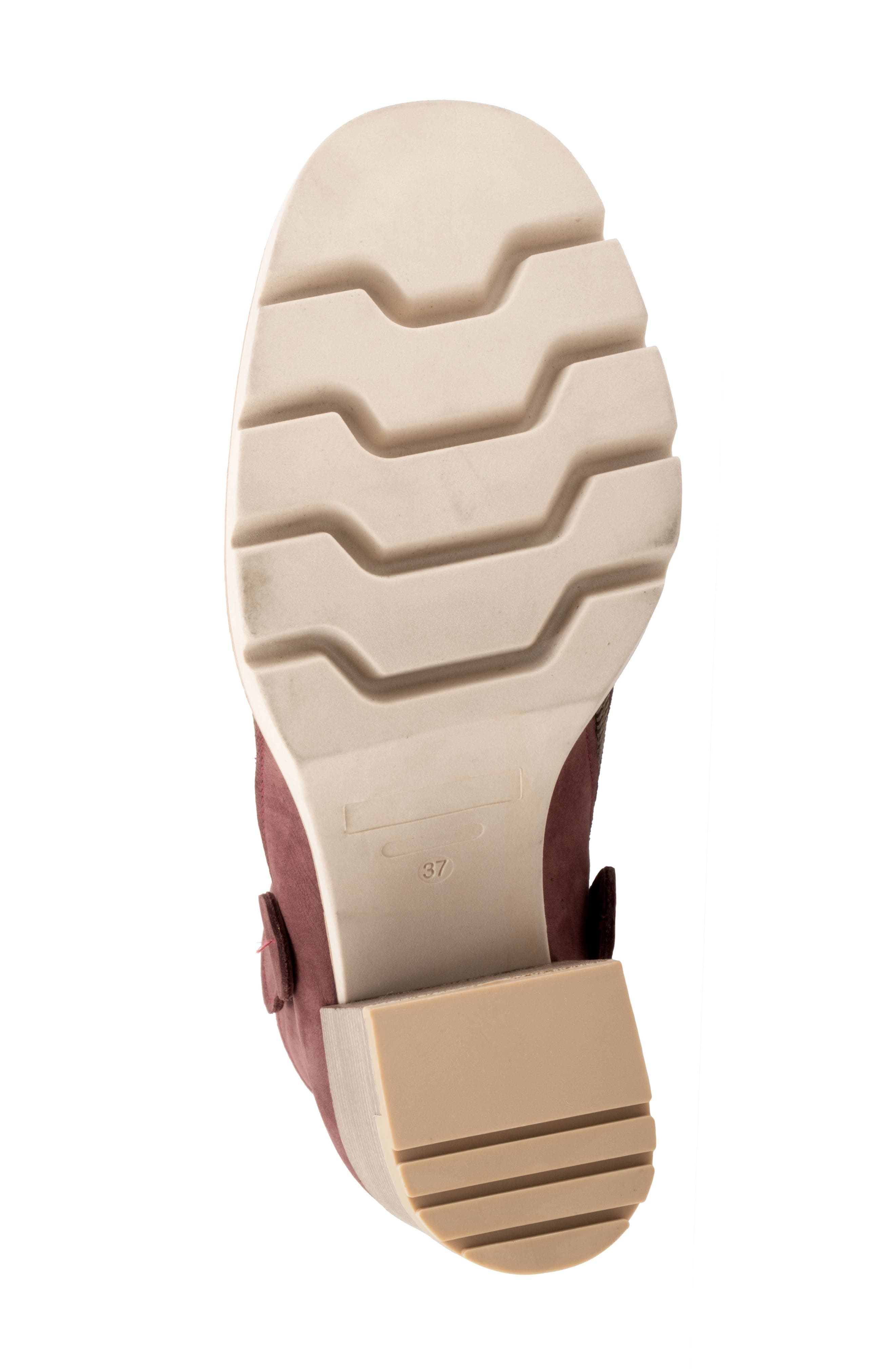 Elliott Block Heel Bootie, Alternate, color, DARK WINE NUBUCK