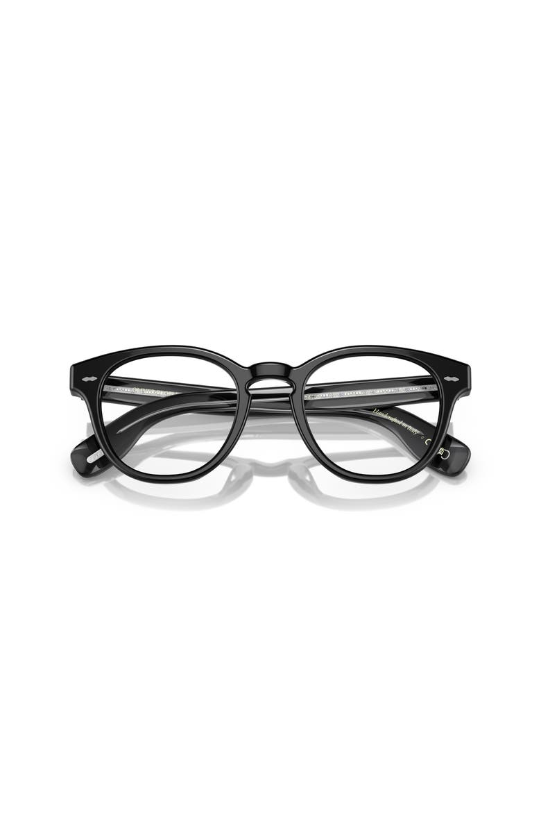 Oliver Peoples 50mm Round optical glasses, Alternate, color, Black