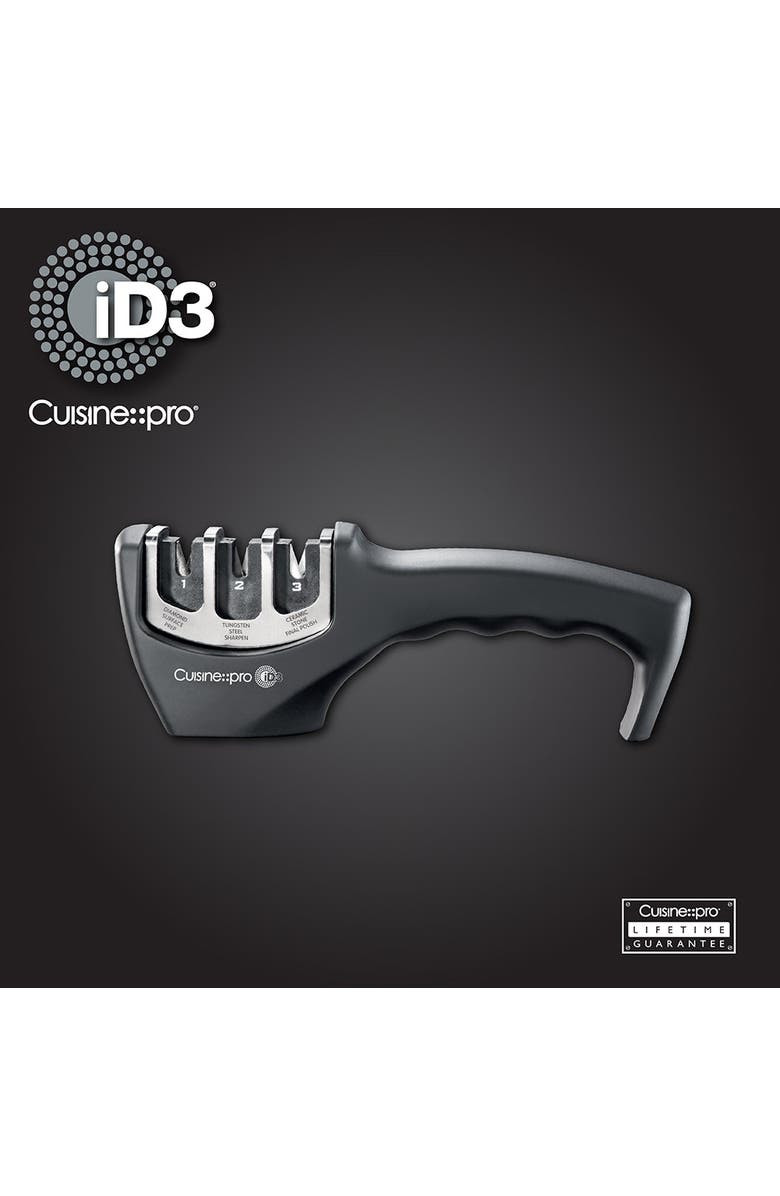 Cuisine::pro<sup>®</sup> iD3<sup>®</sup> 3-Step Knife Sharpener, Alternate, color, Black