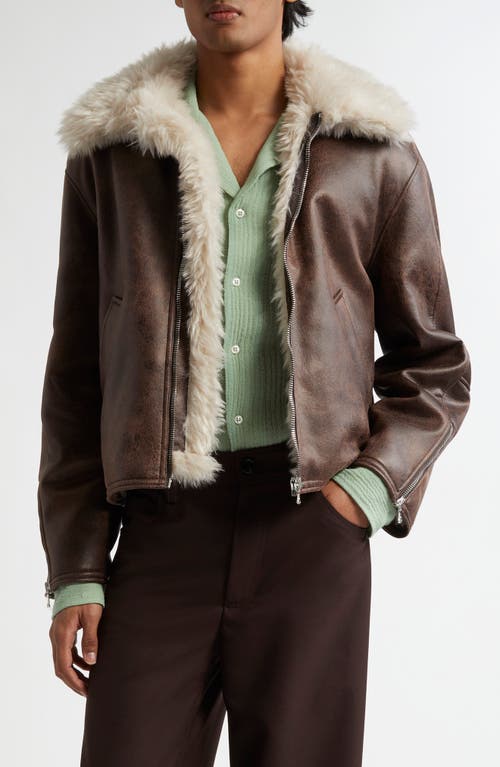 Séfr Asante Faux Shearling Jacket in Faux Aviator 