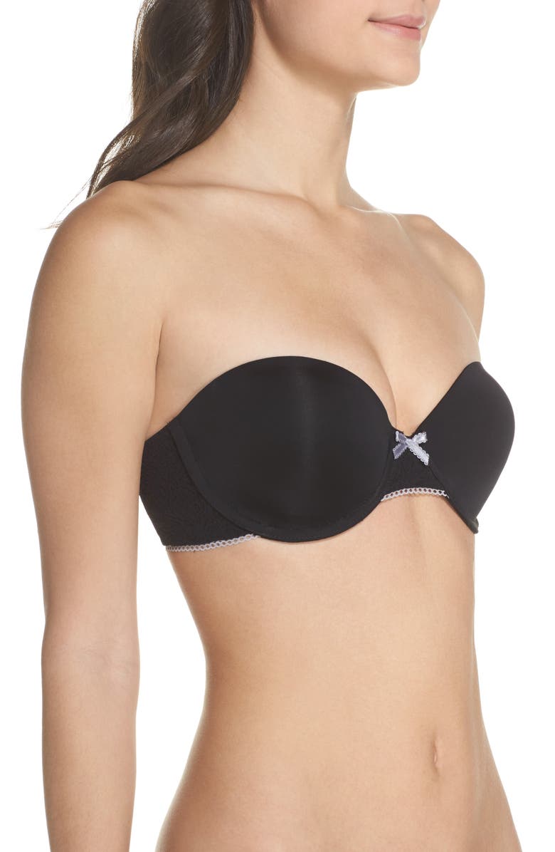 b.tempt'd by Wacoal Modern Method Strapless Underwire Bra, Alternate, color, Night