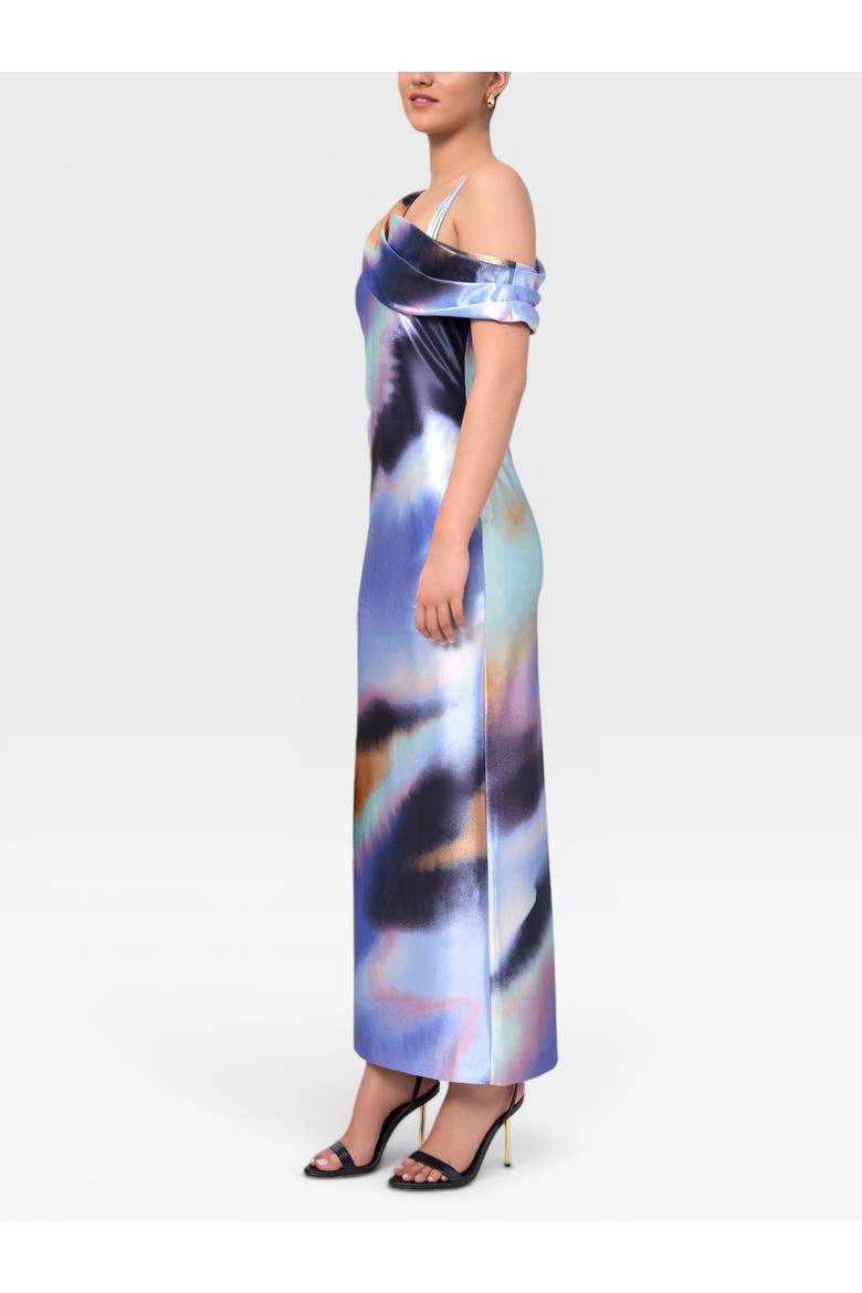 Delphina Draped Neck Maxi Dress, Alternate, color, Medium Purple