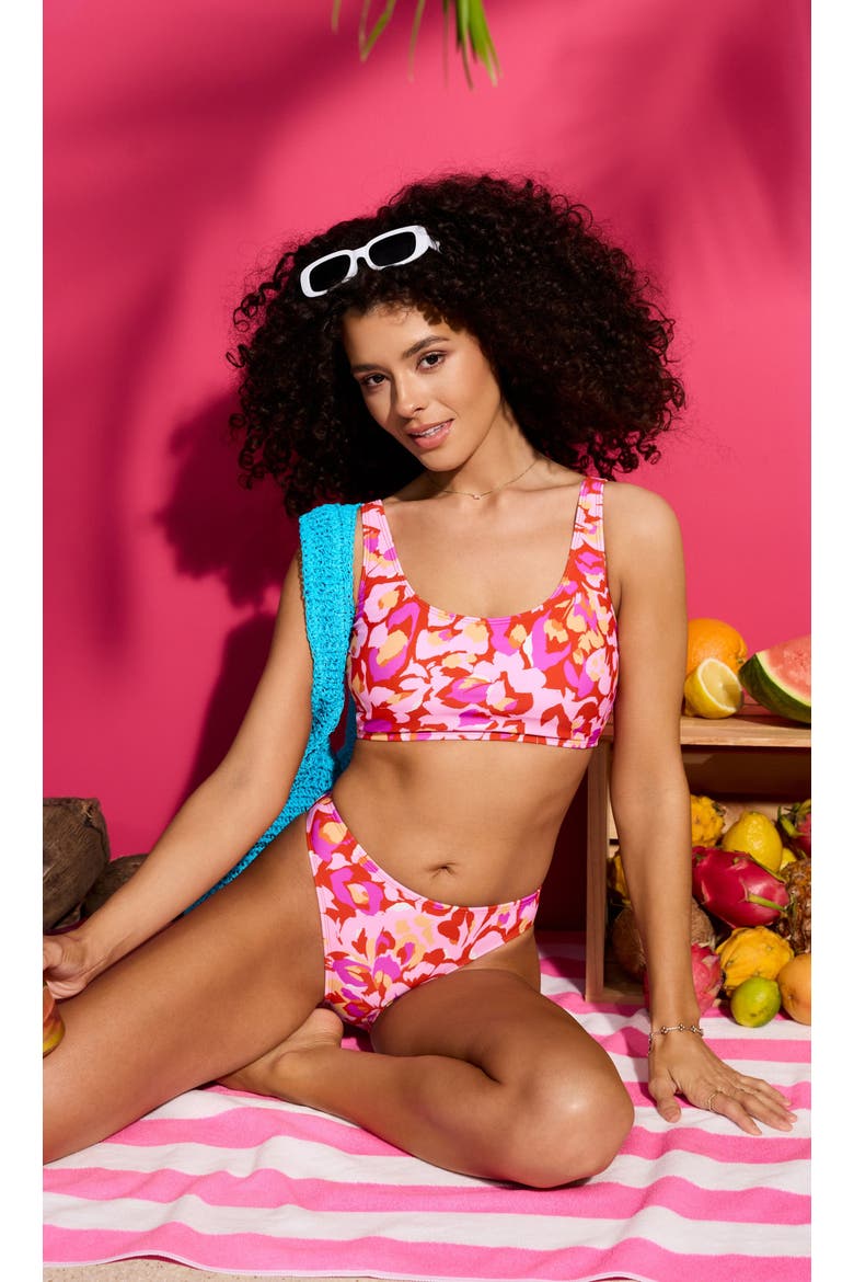 Longline Tank Bikini Set, Alternate, color, Flutter By