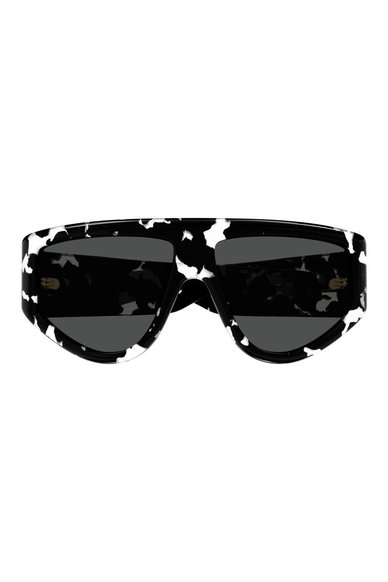 59mm Polarized Gradient Shield Sunglasses, Main, color, SHINY SPOTTED BLACK MURANO