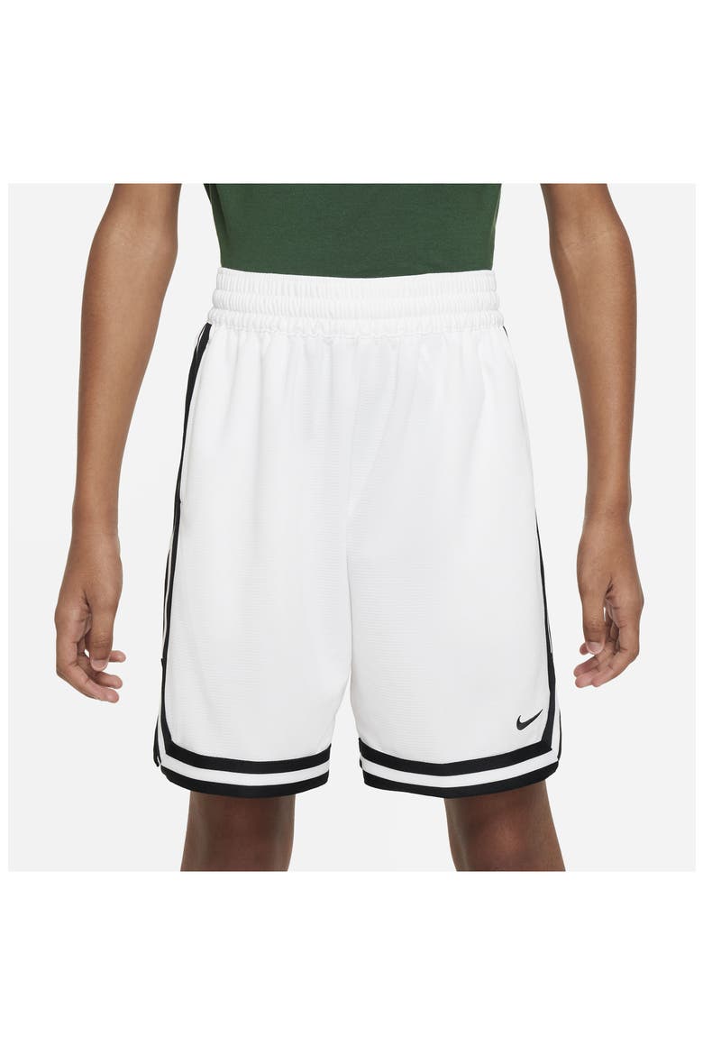 Kids' Dri-FIT DNA Athletic Shorts, Alternate, color, WHITE/ BLACK