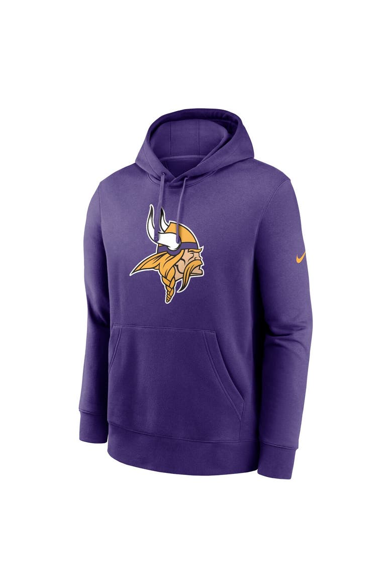 Men's Nike Purple Minnesota Vikings Club Logo Pullover Hoodie, Alternate, color, Purple