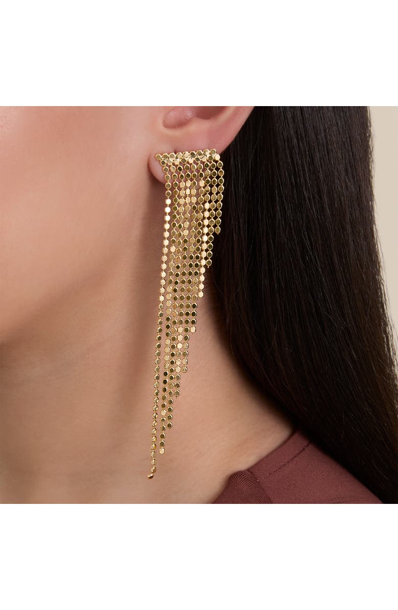 Jessica Simpson Rhinestone Fringe Drop Earrings, Alternate, color, Gold