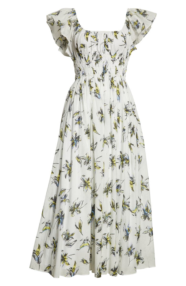 Tanya Taylor Jessica Floral Cotton Dress, Alternate, color, 