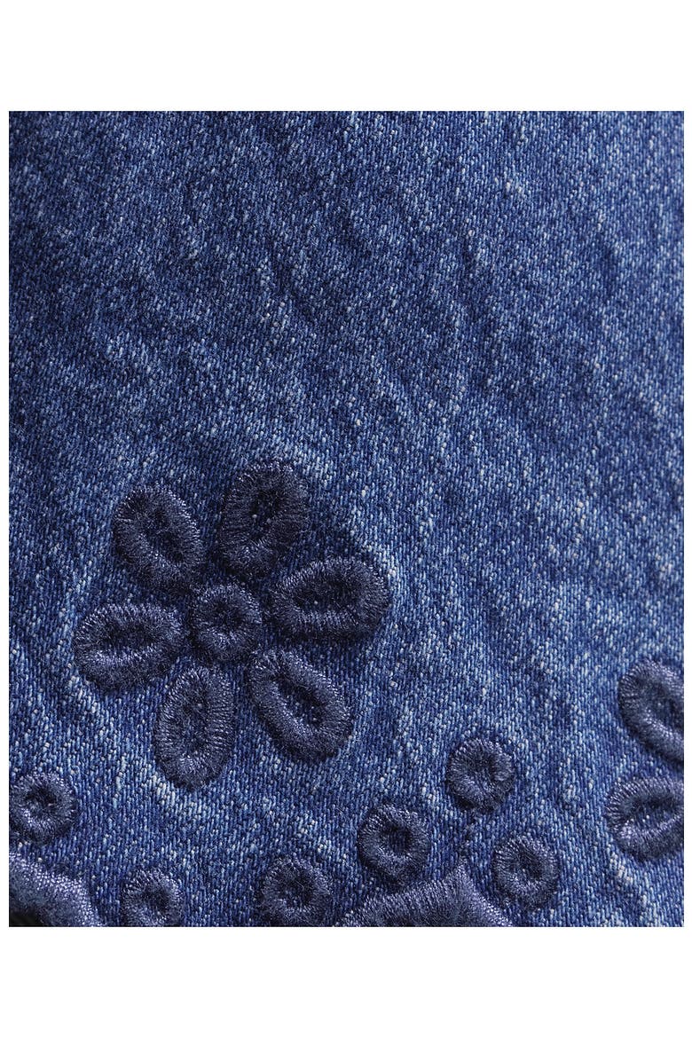 Soft Denim Classic 5 Pocket Above the Knee Skirt, Alternate, color, Crawford Wash