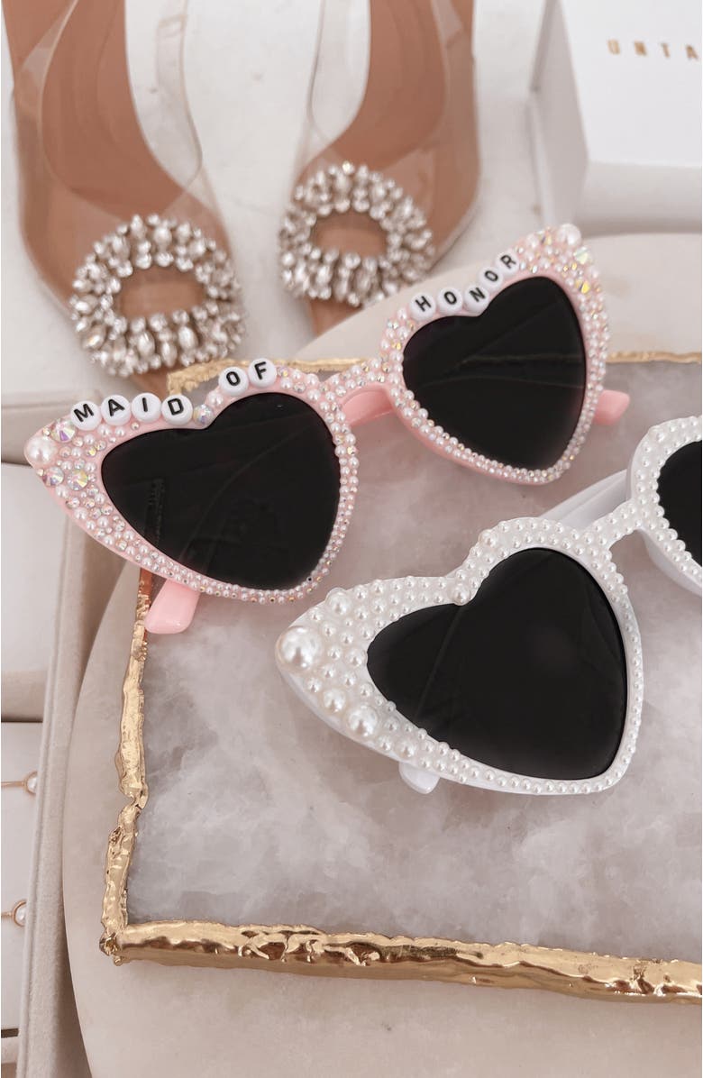 Untamed Petals Maid of Honor Sunnies, Alternate, color, White