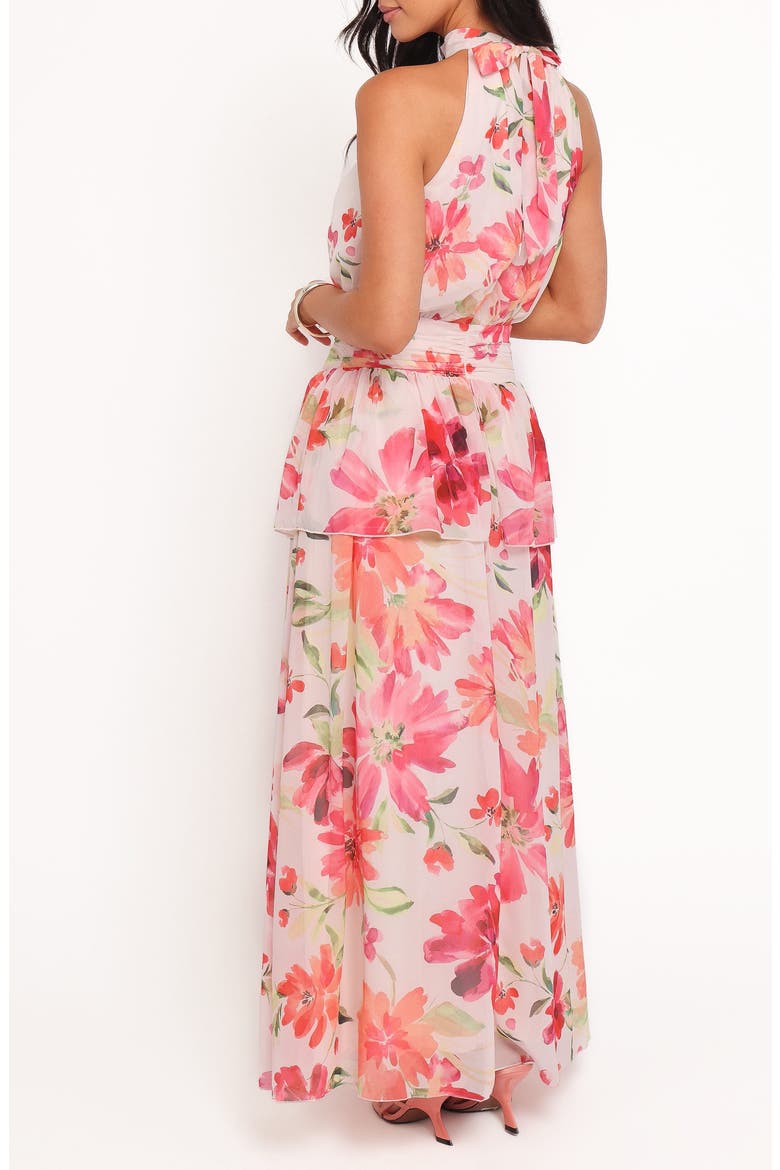 Martha Floral Tiered Maxi Dress, Alternate, color, ORANGE FLORAL