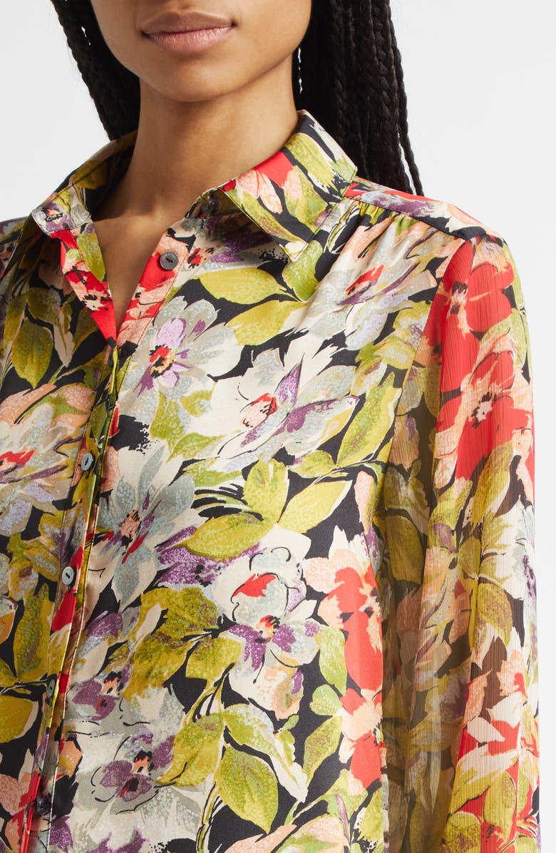 Canyon Bloom Print Tiered Ruffle Shirt