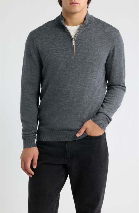 Raynor Merino Wool Quarter Zip Sweater