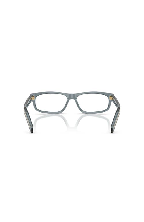 Prada 58mm Rectangle Optical Glasses In Gray