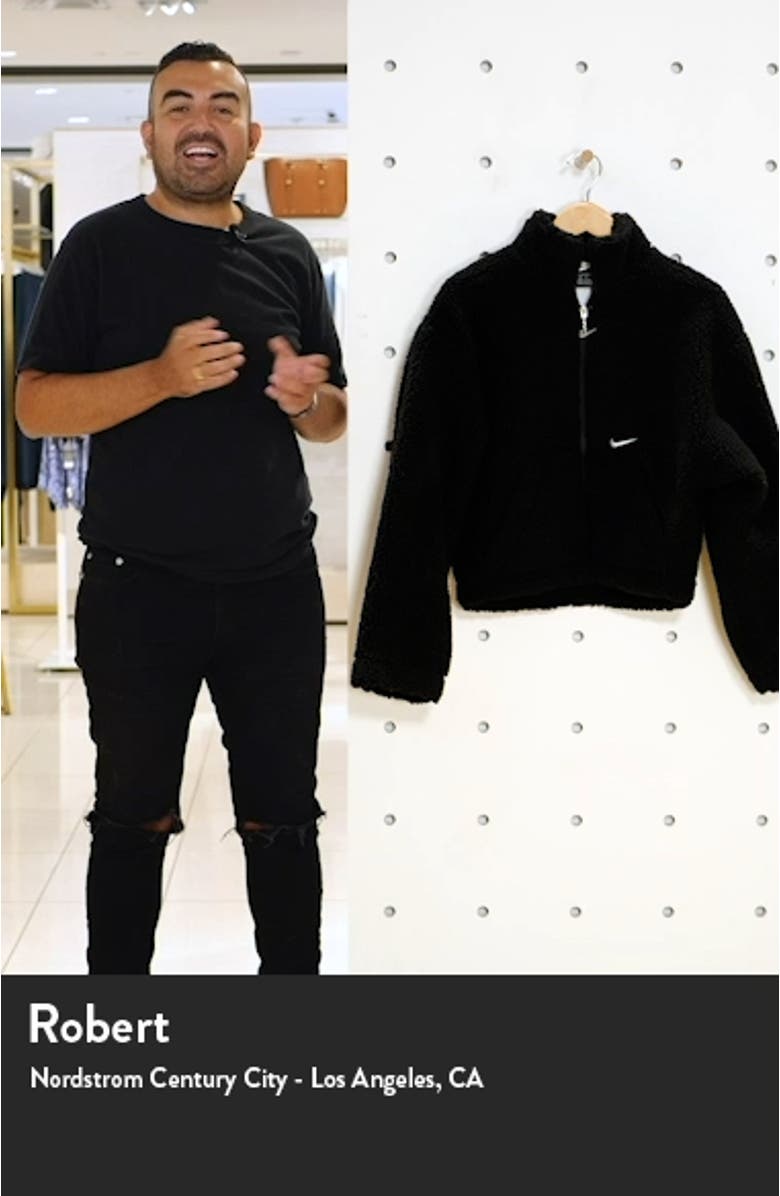 Swoosh Faux Fur Jacket, sales video thumbnail