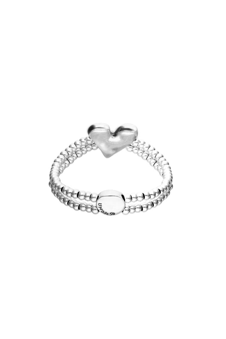 Sterling Silver Plated Bracelet With Heart Detail, Alternate, color, Silver