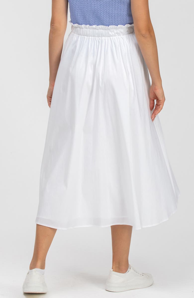 PIETRO BRUNELLI MATERNITY Poplin Maternity Midi Skirt, Alternate, color, White