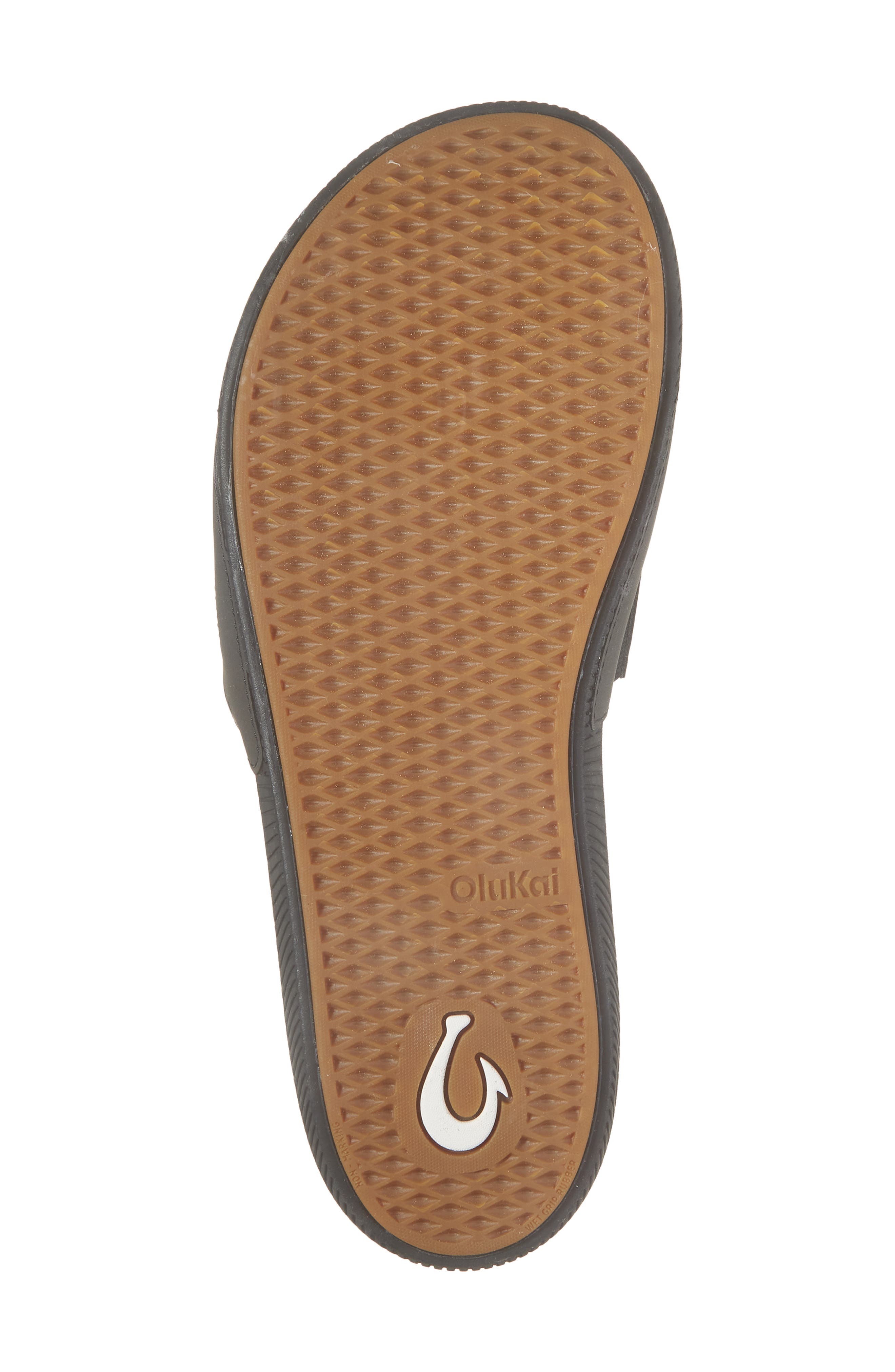 OluKai Ulele Water Resistant Slide Sandal, Alternate, color, Black / Black
