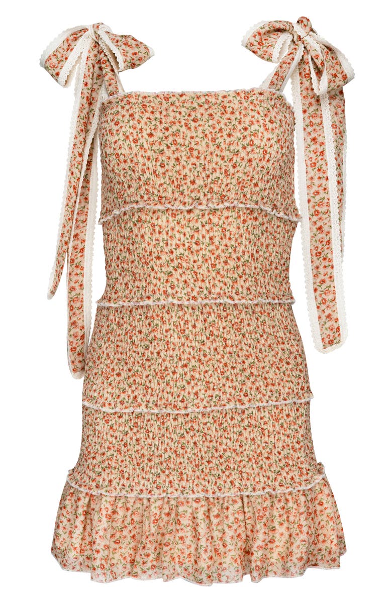 VICI Collection Smocked Tiered Minidress, Alternate, color, 