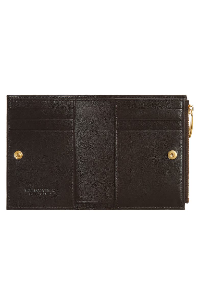 Bottega Veneta Small Suede & Leather Bifold Wallet, Alternate, color,