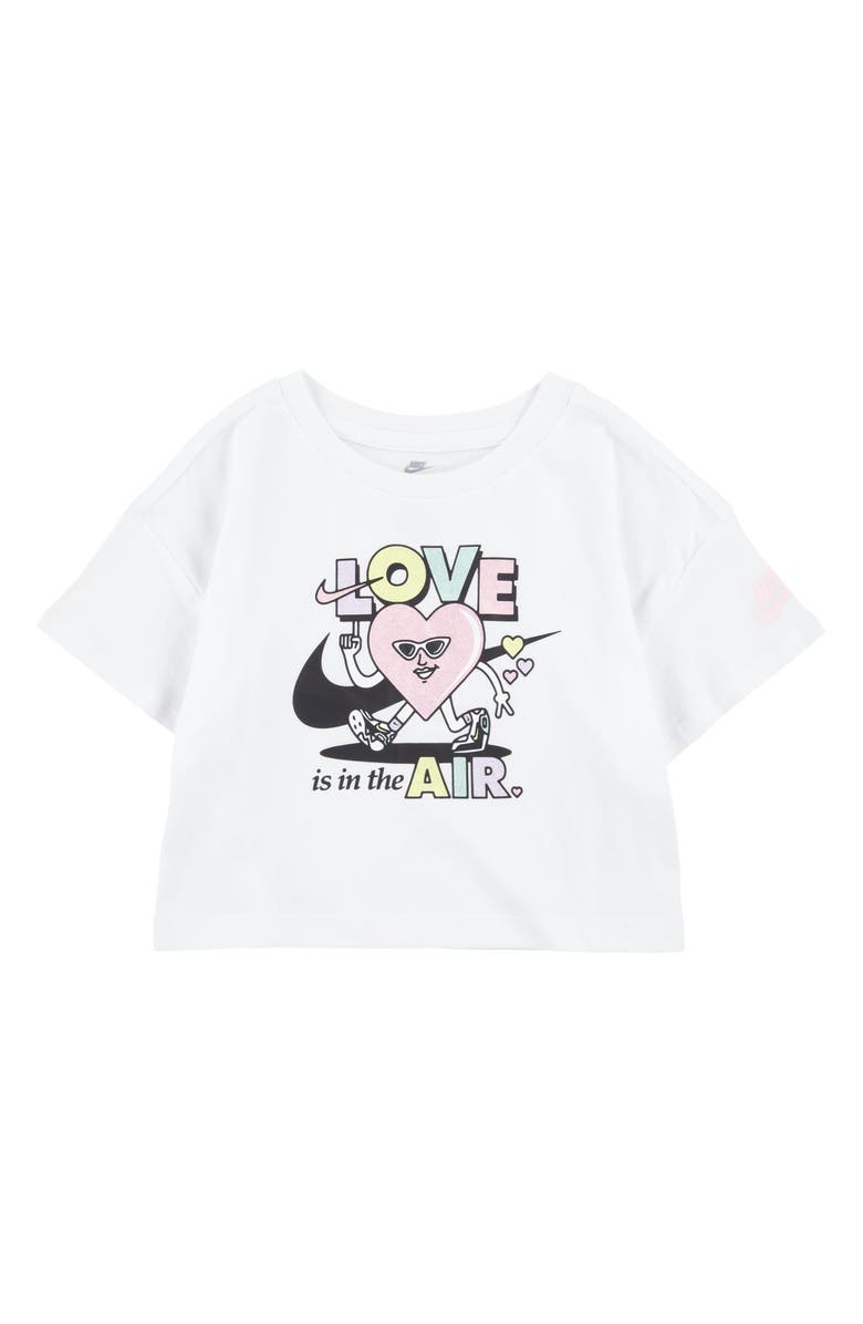 Nike Kids' Cotton Graphic T-Shirt, Main, color, White