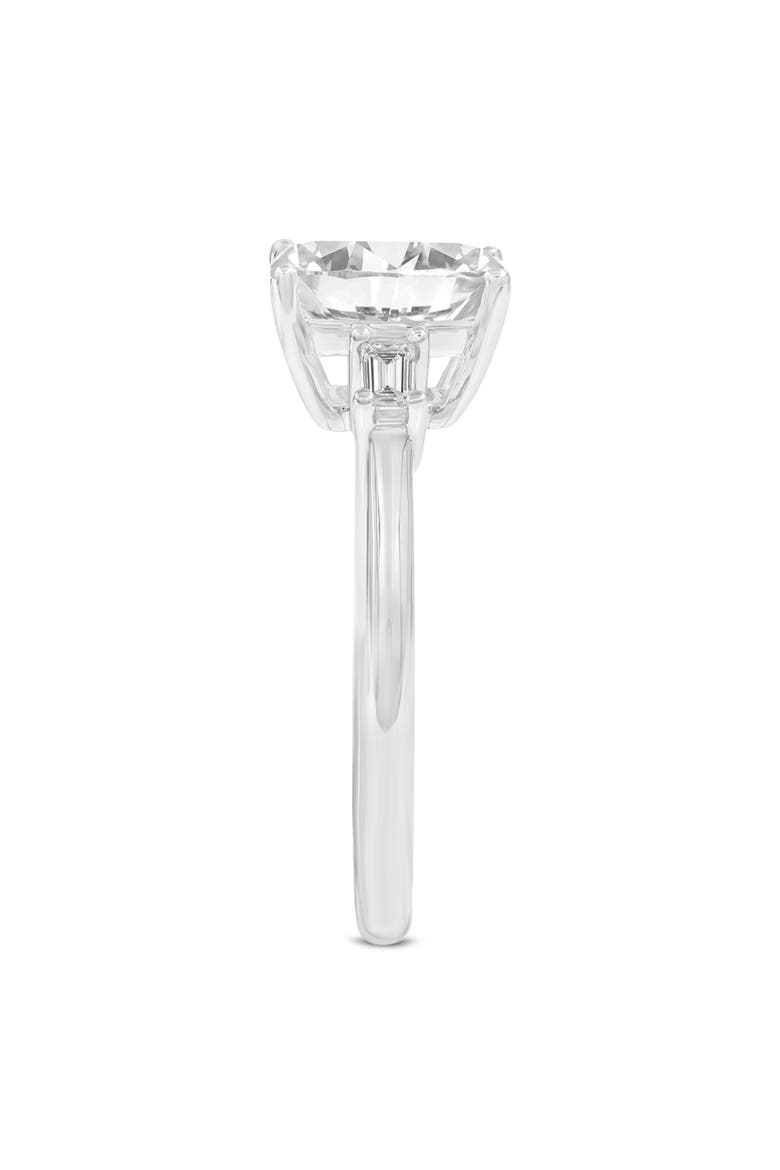 Ophelia 14K White Gold Emerald Cut & Baguette Lab Grown Diamond Three Stone Engagement Ring - 1.7 ctw, Alternate, color, 14K White Gold