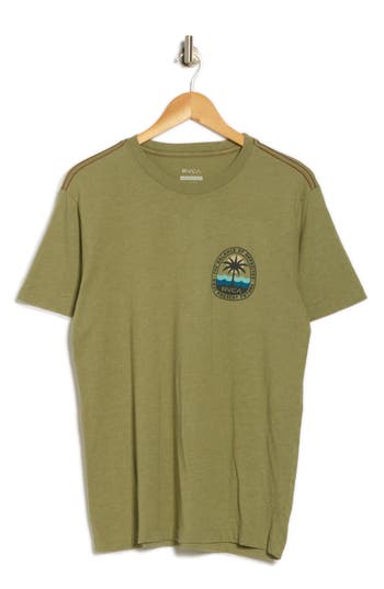 Rvca Palm Patrol Slim Fit Graphic T-shirt In Green